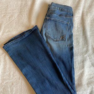Express Mia Mid Rise Slim Flare Jean